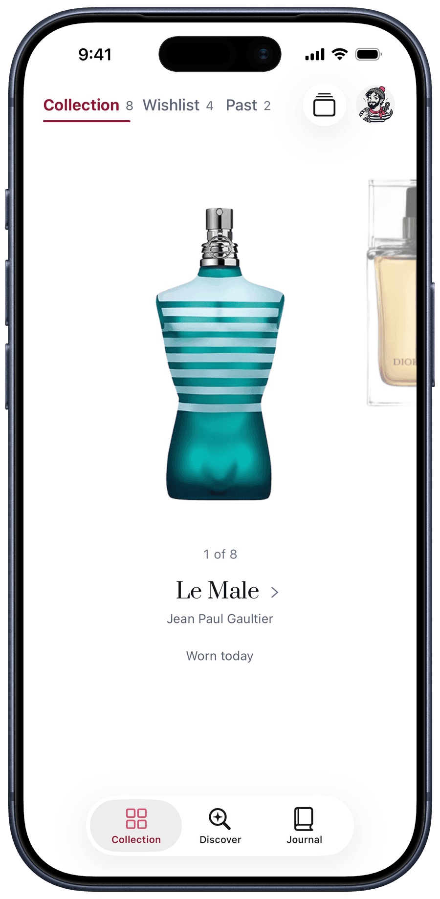 The Olfa collection: Le Male by Jean Paul Gaultier, the first of eight bottles